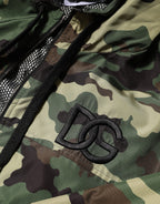 Dolce & Gabbana Green Camouflage Hooded Sweatshirt Jacket - Eljoys Fashion 