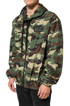 Dolce & Gabbana Green Camouflage Hooded Sweatshirt Jacket - Eljoys Fashion 