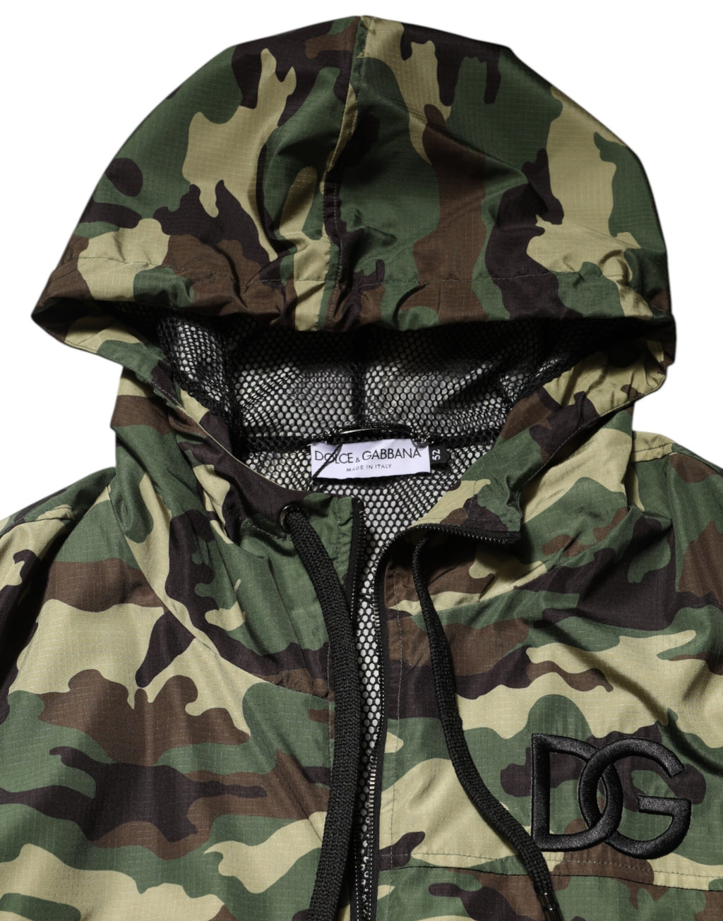 Dolce & Gabbana Green Camouflage Hooded Sweatshirt Jacket - Eljoys Fashion 