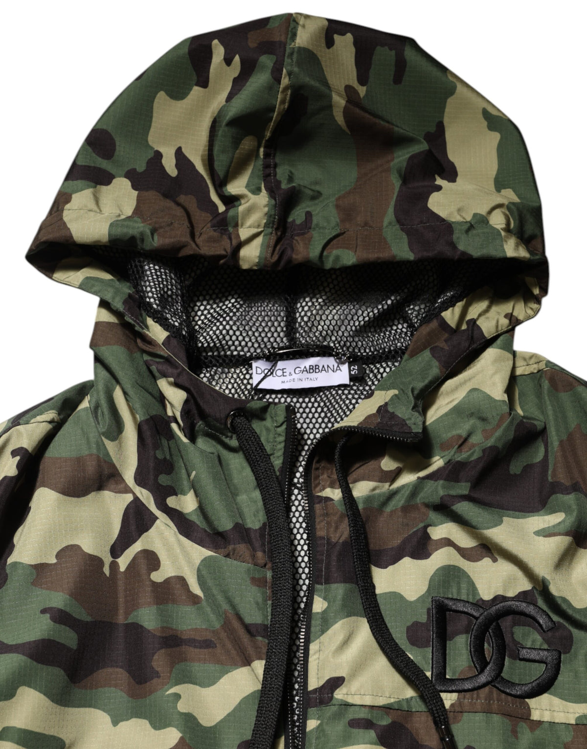 Dolce & Gabbana Green Camouflage Hooded Sweatshirt Jacket - Eljoys Fashion 