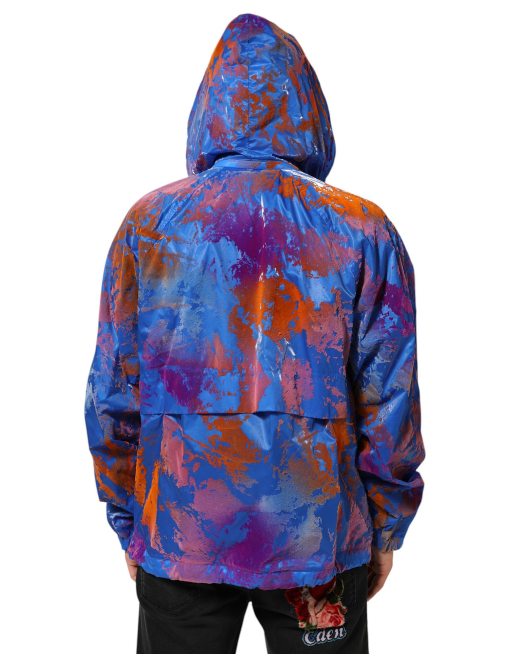 Dolce & Gabbana Blue Tie Dye Logo Hooded Sweatshirt Jacket - Eljoys Fashion 