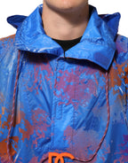Dolce & Gabbana Blue Tie Dye Logo Hooded Sweatshirt Jacket - Eljoys Fashion 