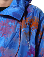 Dolce & Gabbana Blue Tie Dye Logo Hooded Sweatshirt Jacket - Eljoys Fashion 