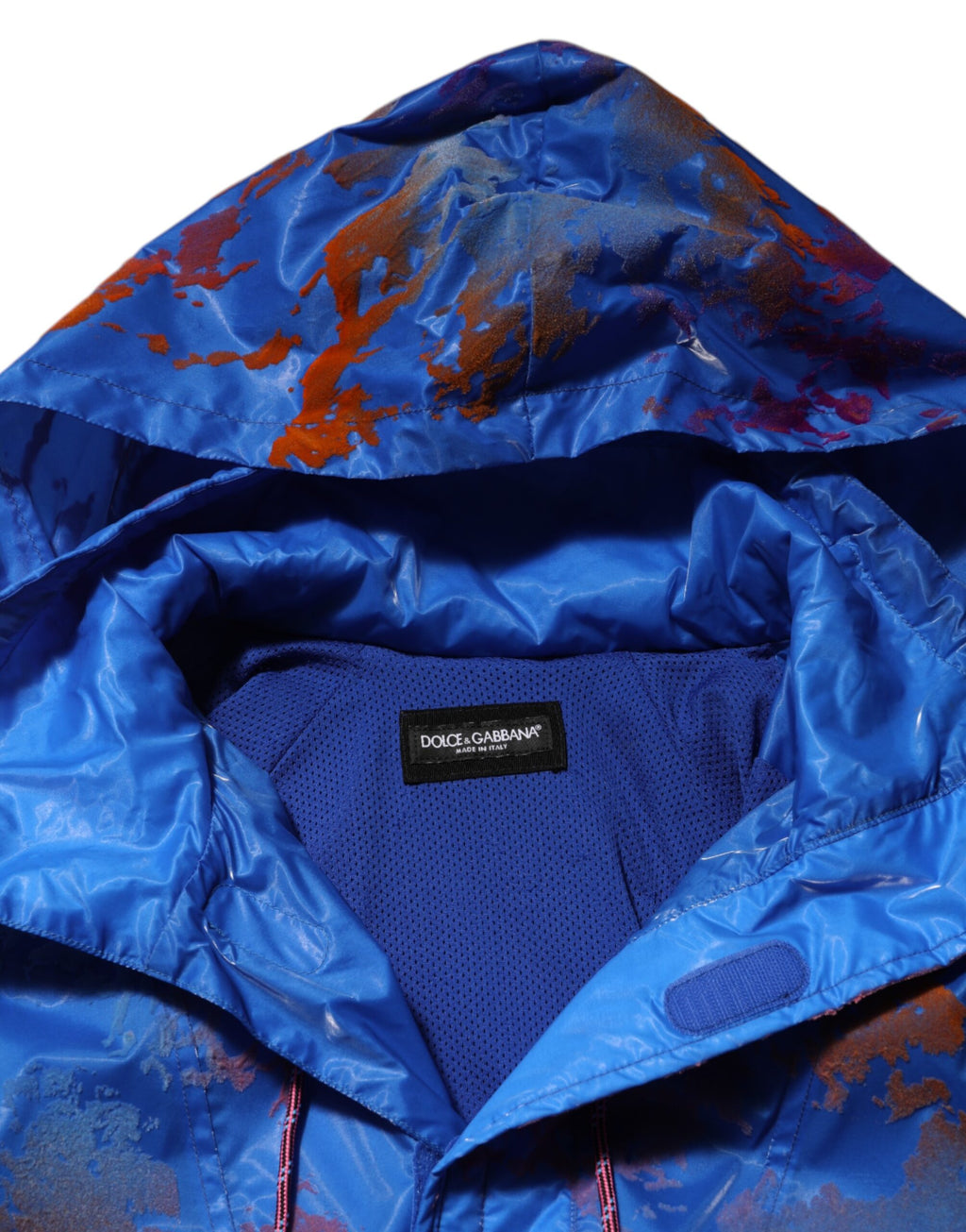 Dolce & Gabbana Blue Tie Dye Logo Hooded Sweatshirt Jacket - Eljoys Fashion 