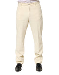 Burberry Beige Corduroy Cotton Straight Men Trouser Pants - Eljoys Fashion 