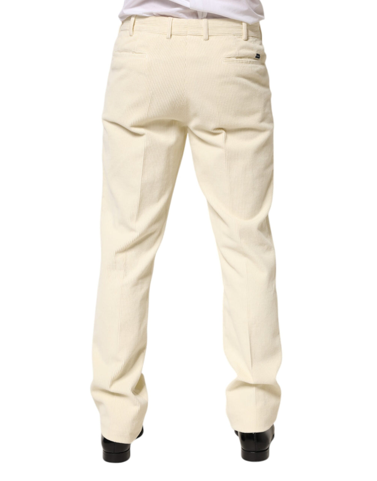 Burberry Beige Corduroy Cotton Straight Men Trouser Pants - Eljoys Fashion 