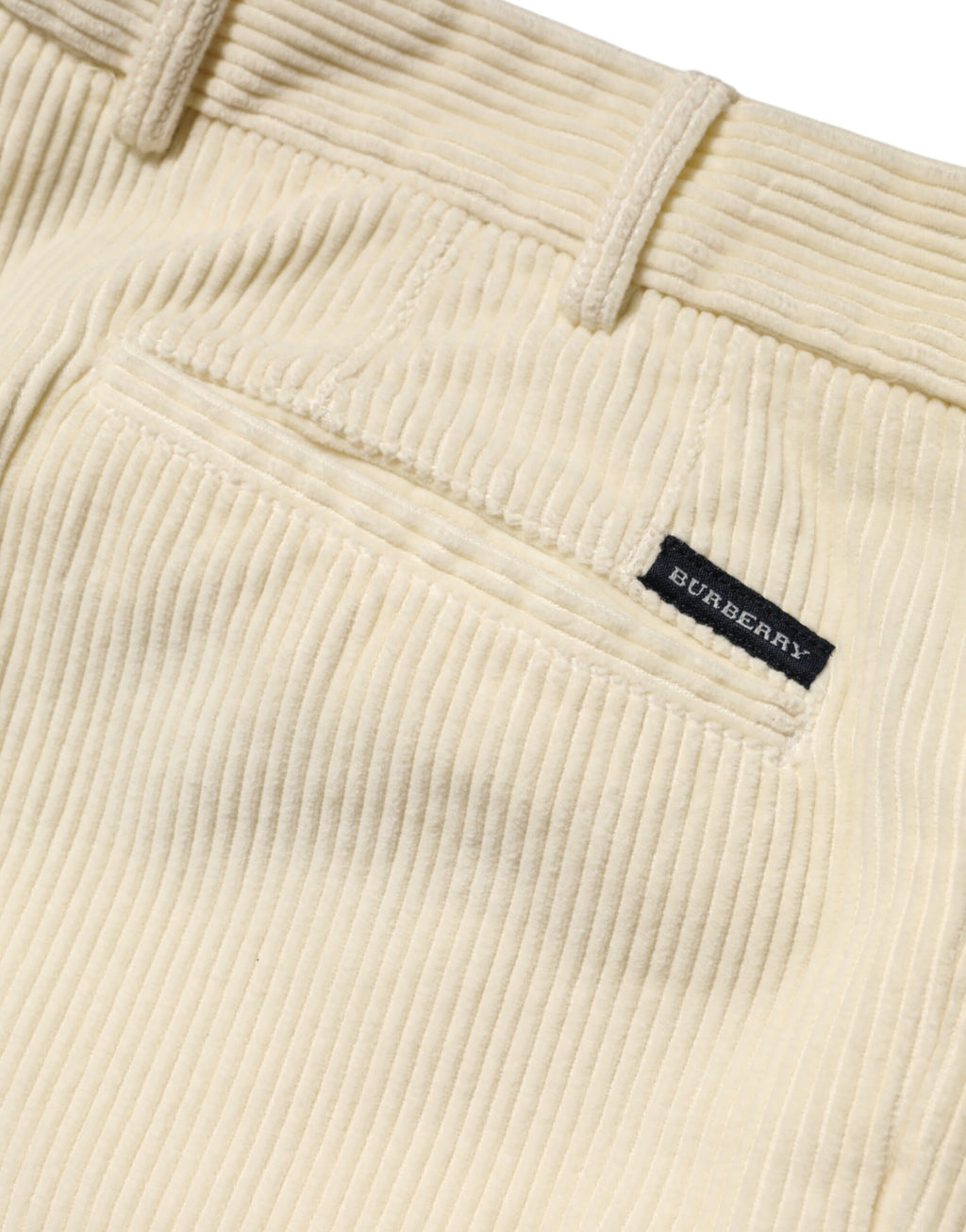Burberry Beige Corduroy Cotton Straight Men Trouser Pants - Eljoys Fashion 