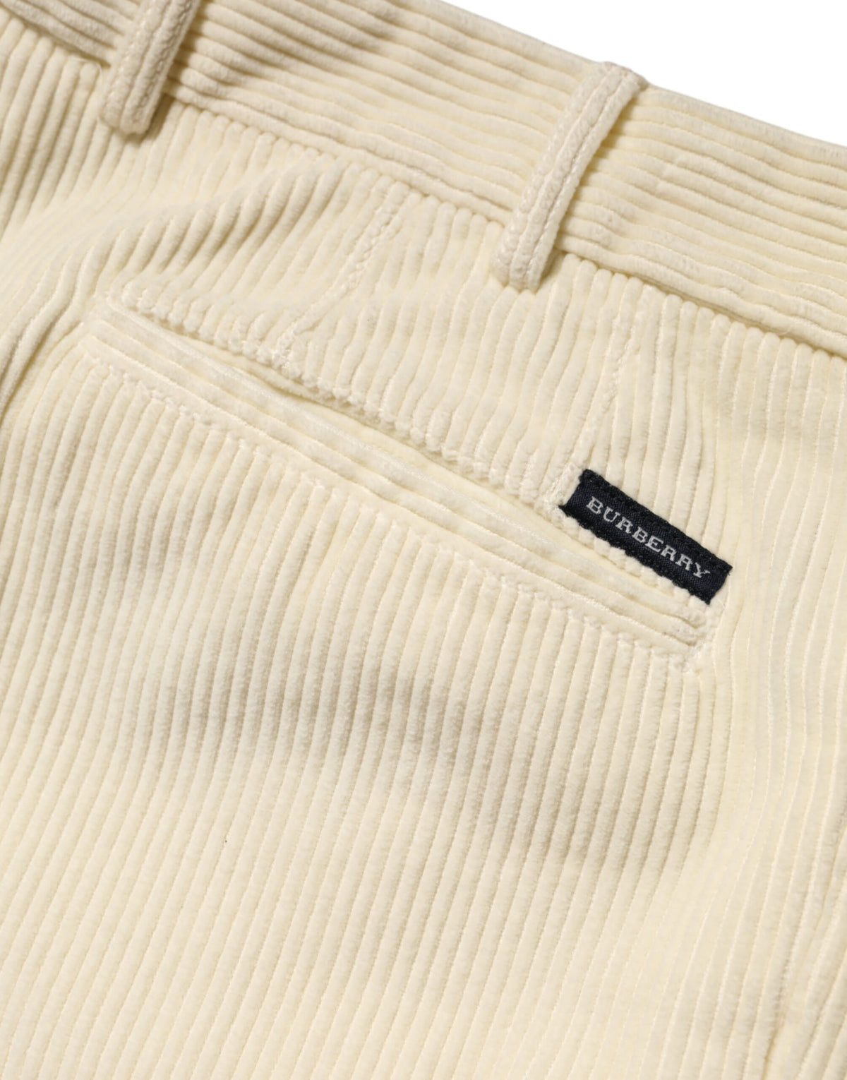 Burberry Beige Corduroy Cotton Straight Men Trouser Pants - Eljoys Fashion 