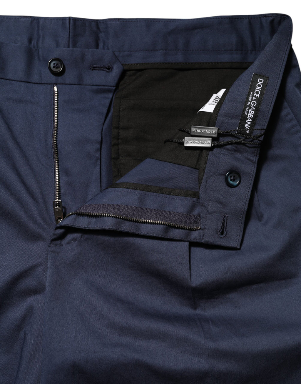 Dolce & Gabbana Blue Cotton Stretch Mid Waist Bermuda Shorts - Eljoys Fashion 