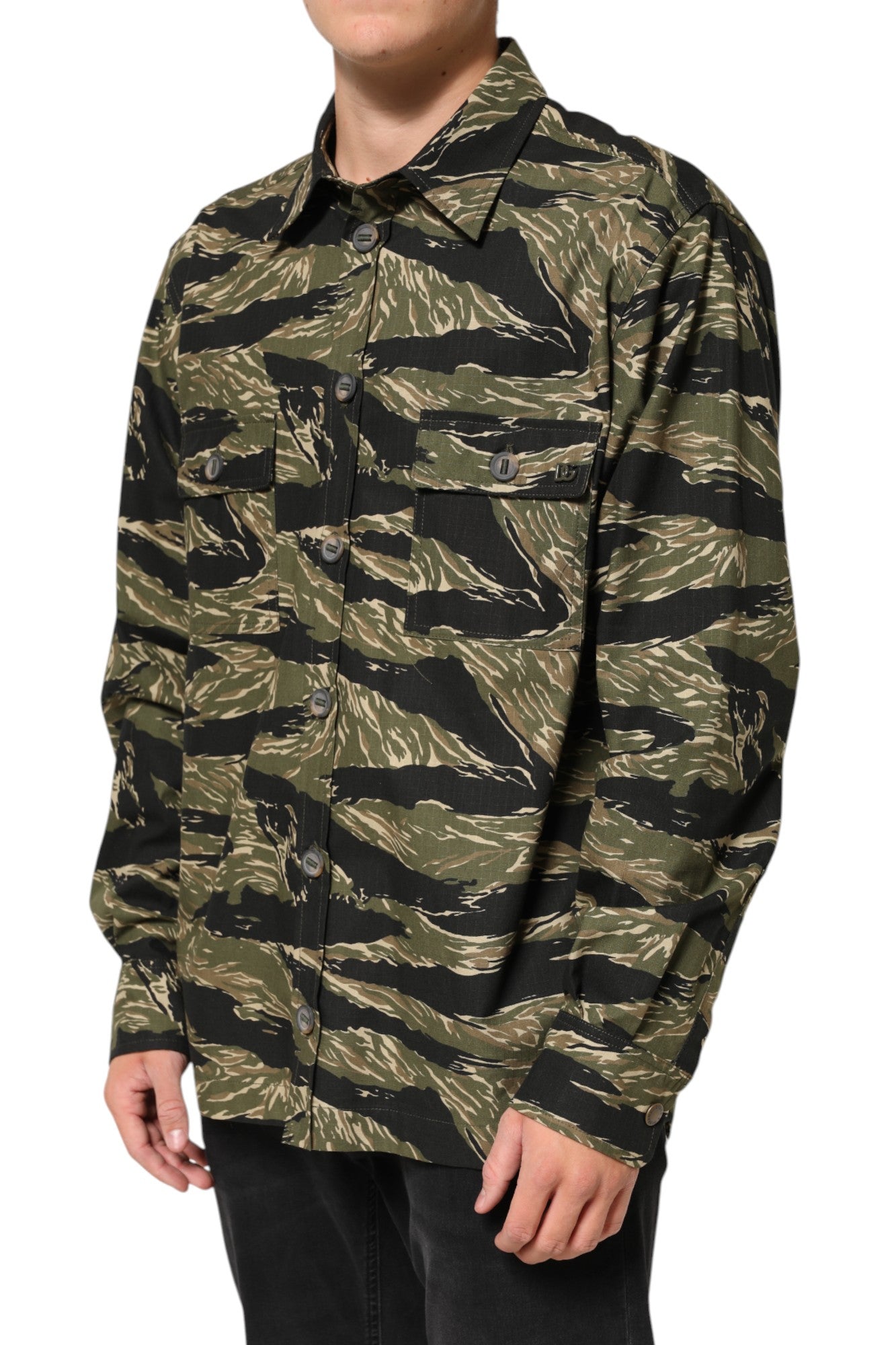 Dolce & Gabbana Multicolor Camouflage Cotton Casual Shirt Dolce & Gabbana