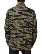 Dolce & Gabbana Multicolor Camouflage Cotton Casual Shirt