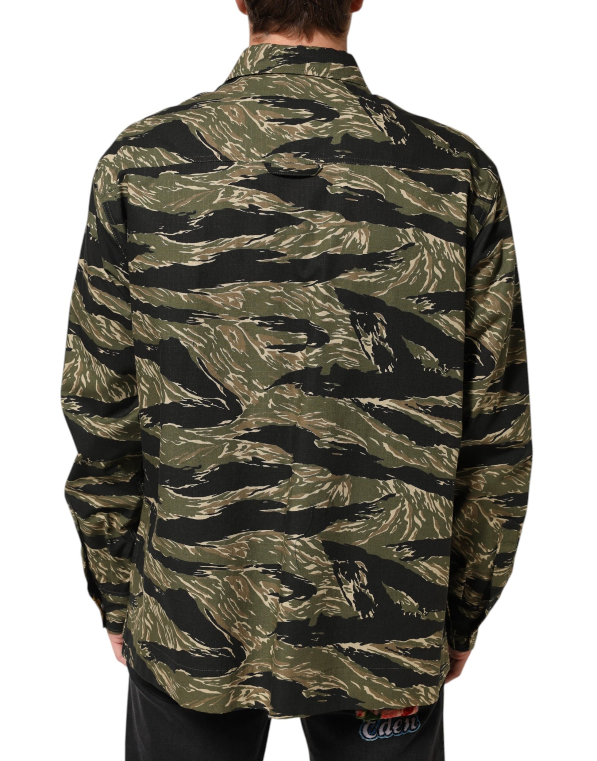 Dolce & Gabbana Multicolor Camouflage Cotton Casual Shirt Dolce & Gabbana