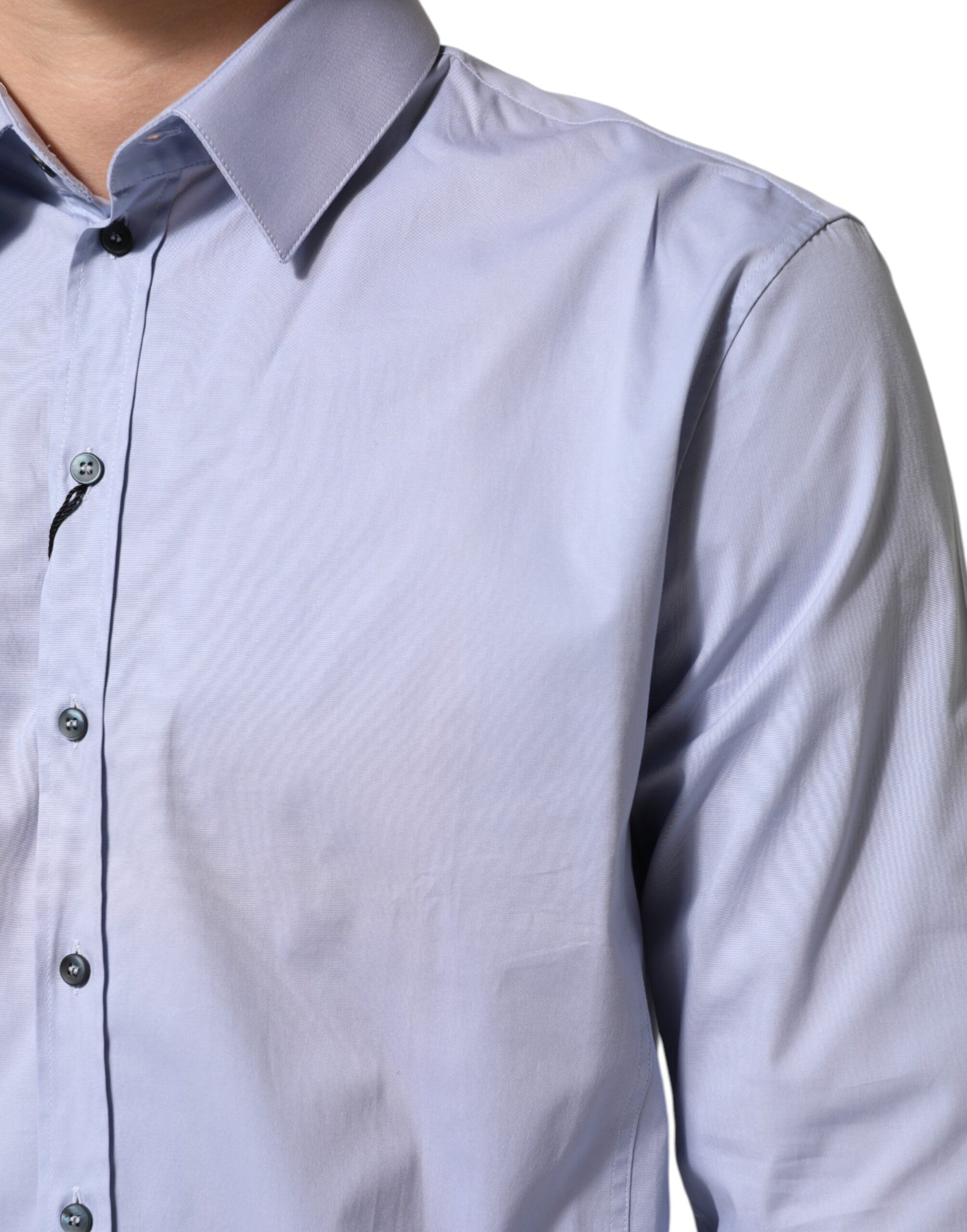 Dolce & Gabbana Blue SICILIA Cotton Men Dress Formal Shirt Dolce & Gabbana