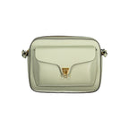 Coccinelle Verde leather shoulder bag for women with a sleek design and adjustable strap, featuring a smooth textured finish.