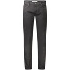 Black Guess Jeans men's skinny jeans made of cotton, featuring a fitted style and classic five-pocket design.