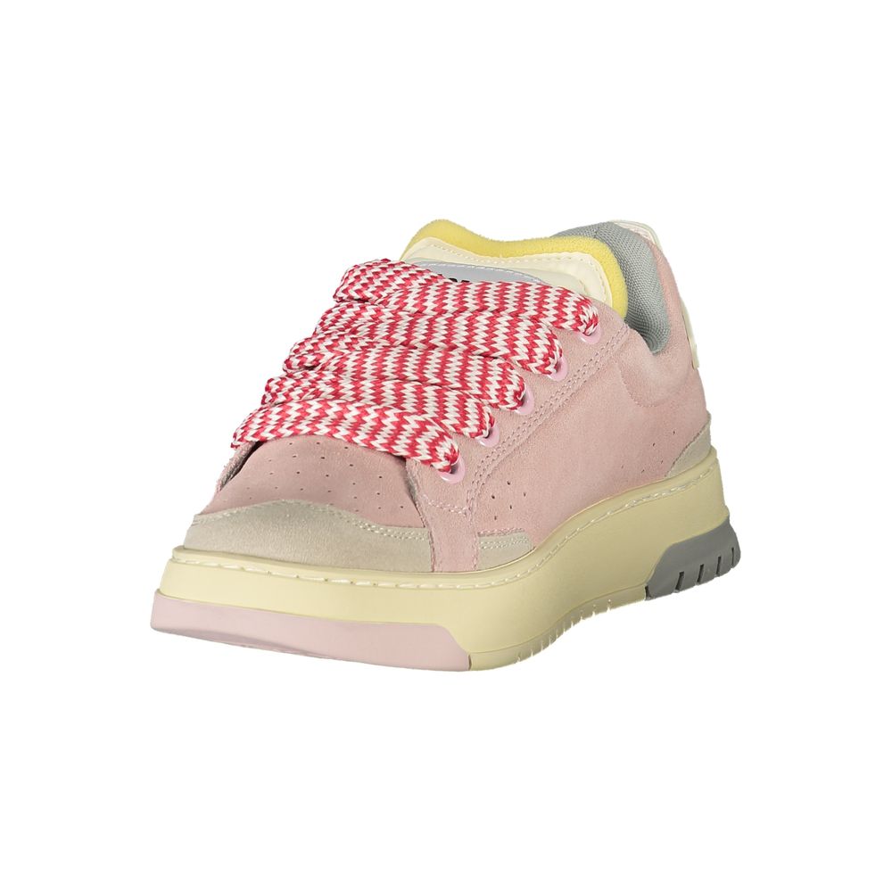 Blauer Rosa women's polyurethane sneaker with white sole and pink upper, stylish casual footwear for women.