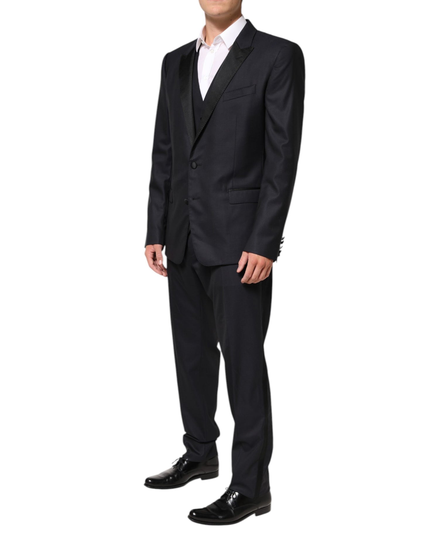 Dolce & Gabbana Black MARTINI 2 Buttons Suit 3 Piece Suit