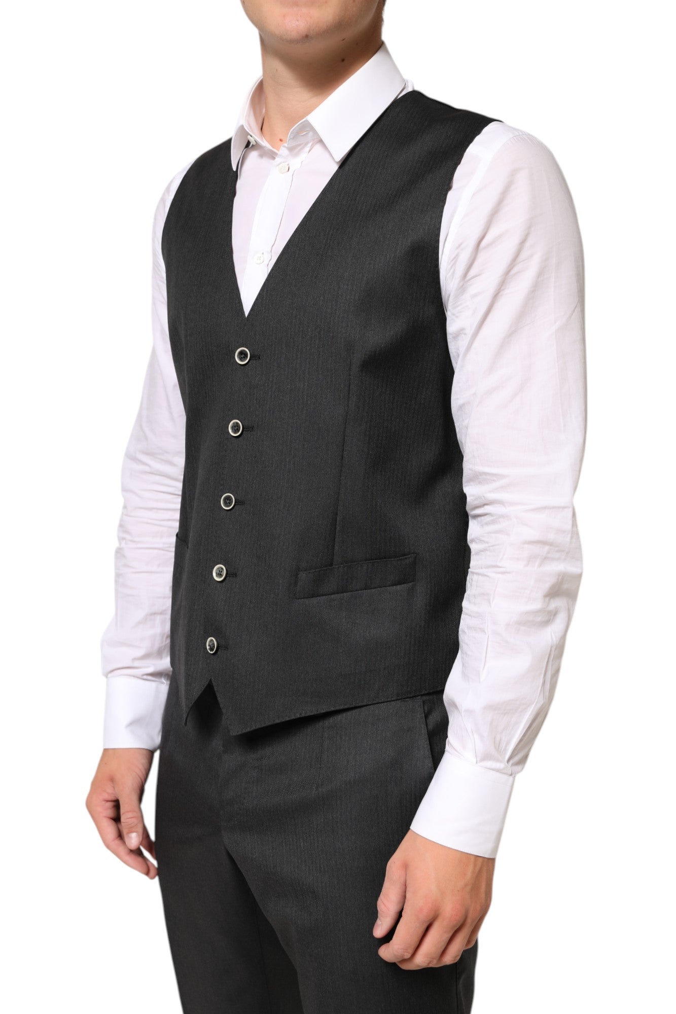 Dolce & Gabbana Black MARTINI 2 Buttons Suit 3 Piece Suit