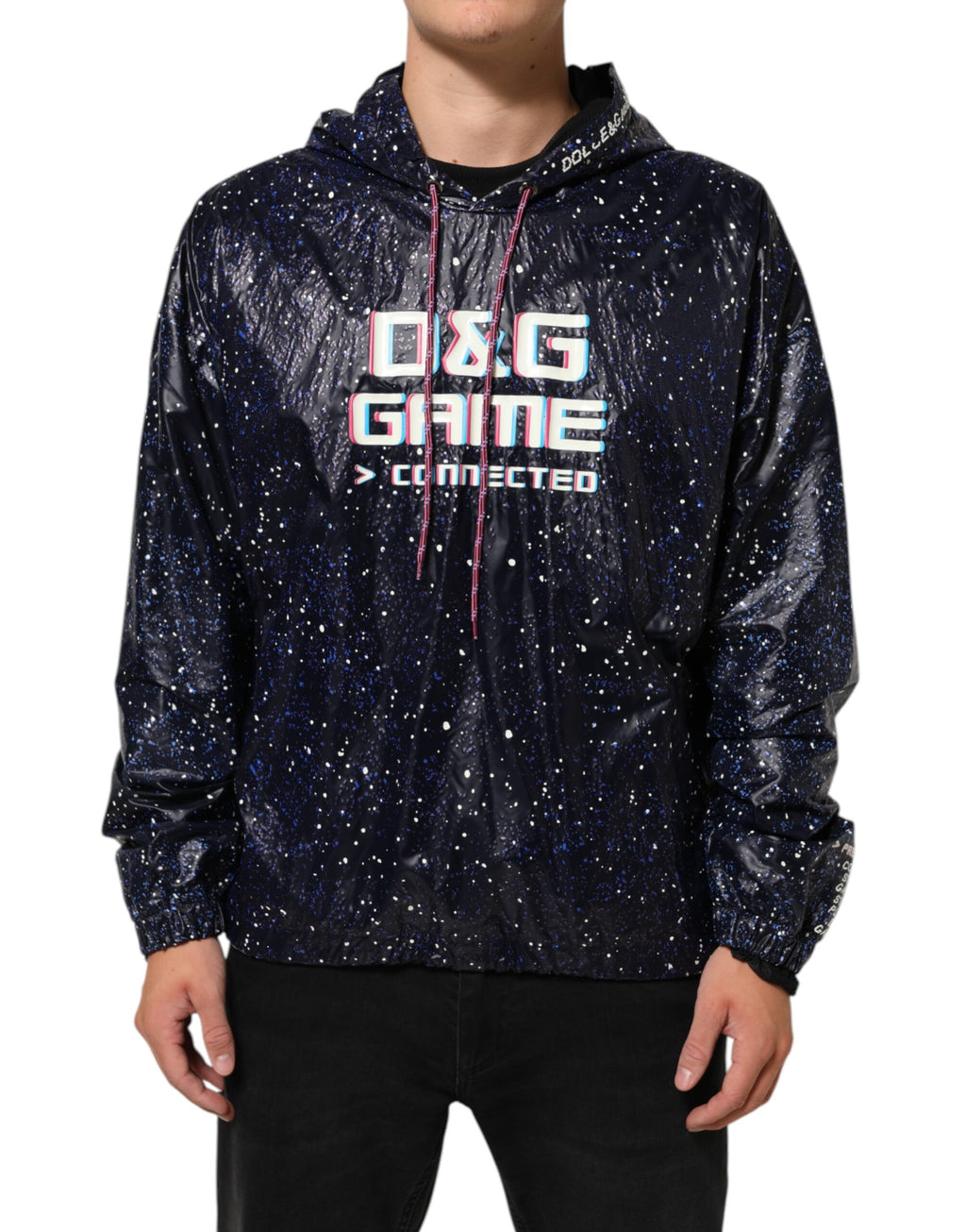 Dolce & Gabbana Blue D&G Game Hooded Men Sweatshirt Sweater - Eljoys Fashion 