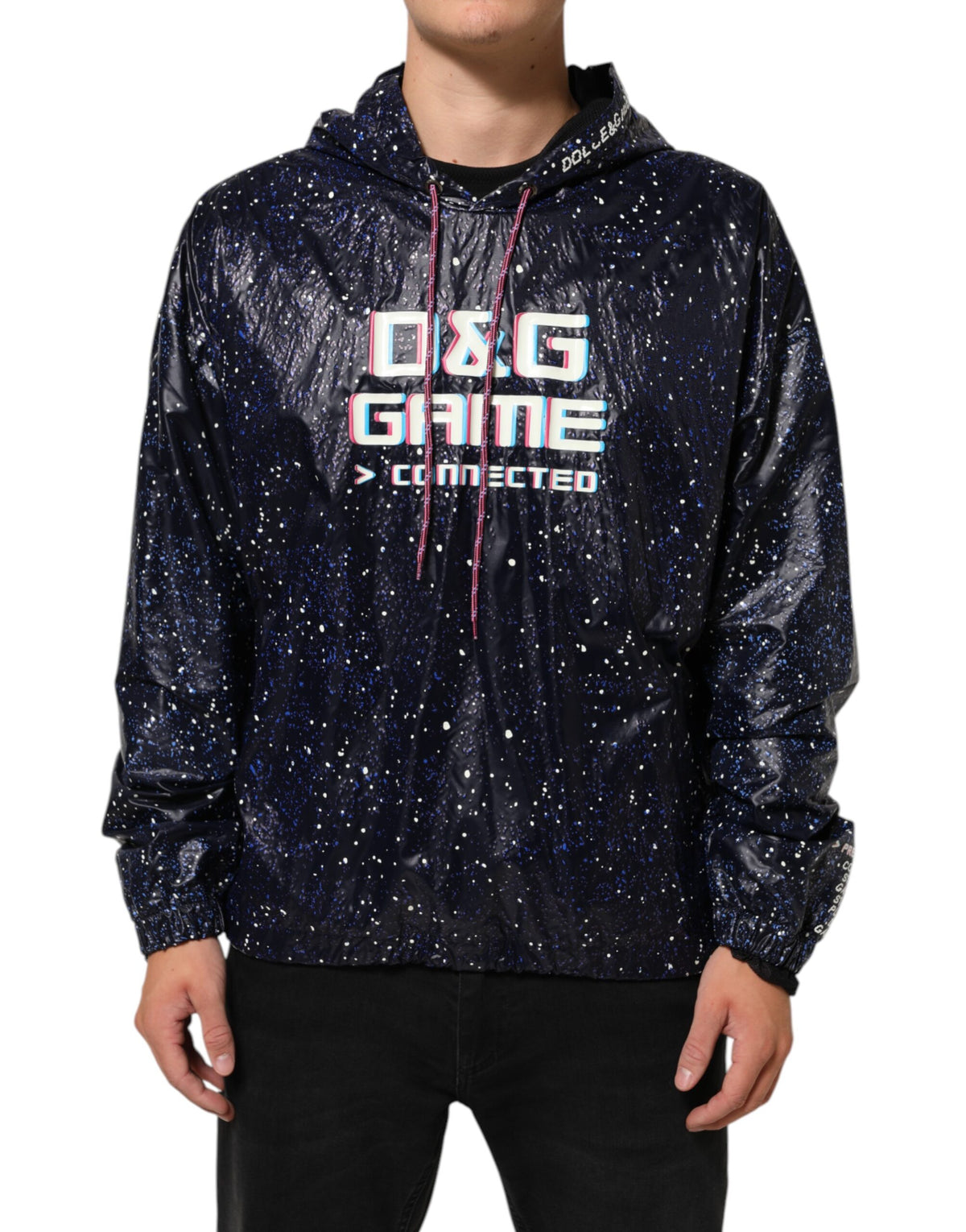 Dolce & Gabbana Blue D&G Game Hooded Men Sweatshirt Sweater - Eljoys Fashion 