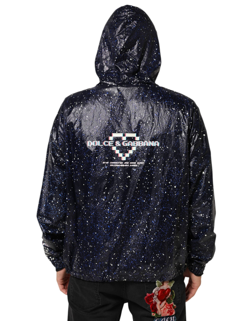 Dolce & Gabbana Blue D&G Game Hooded Men Sweatshirt Sweater - Eljoys Fashion 
