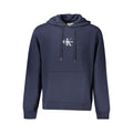 Calvin Klein Blu Cotton Men’s Sweatshirt featuring a crew neck and long sleeves, with the Calvin Klein logo on the chest.