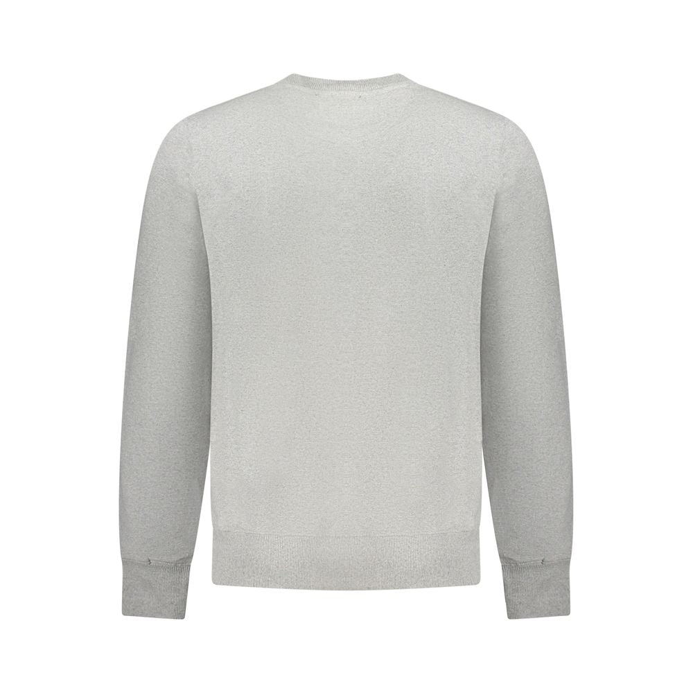 Gray cotton men's sweatshirt by Accademia Militare with a classic fit and minimal branding, suitable for casual wear.