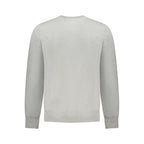 Gray cotton men's sweatshirt by Accademia Militare with a classic fit and minimal branding, suitable for casual wear.