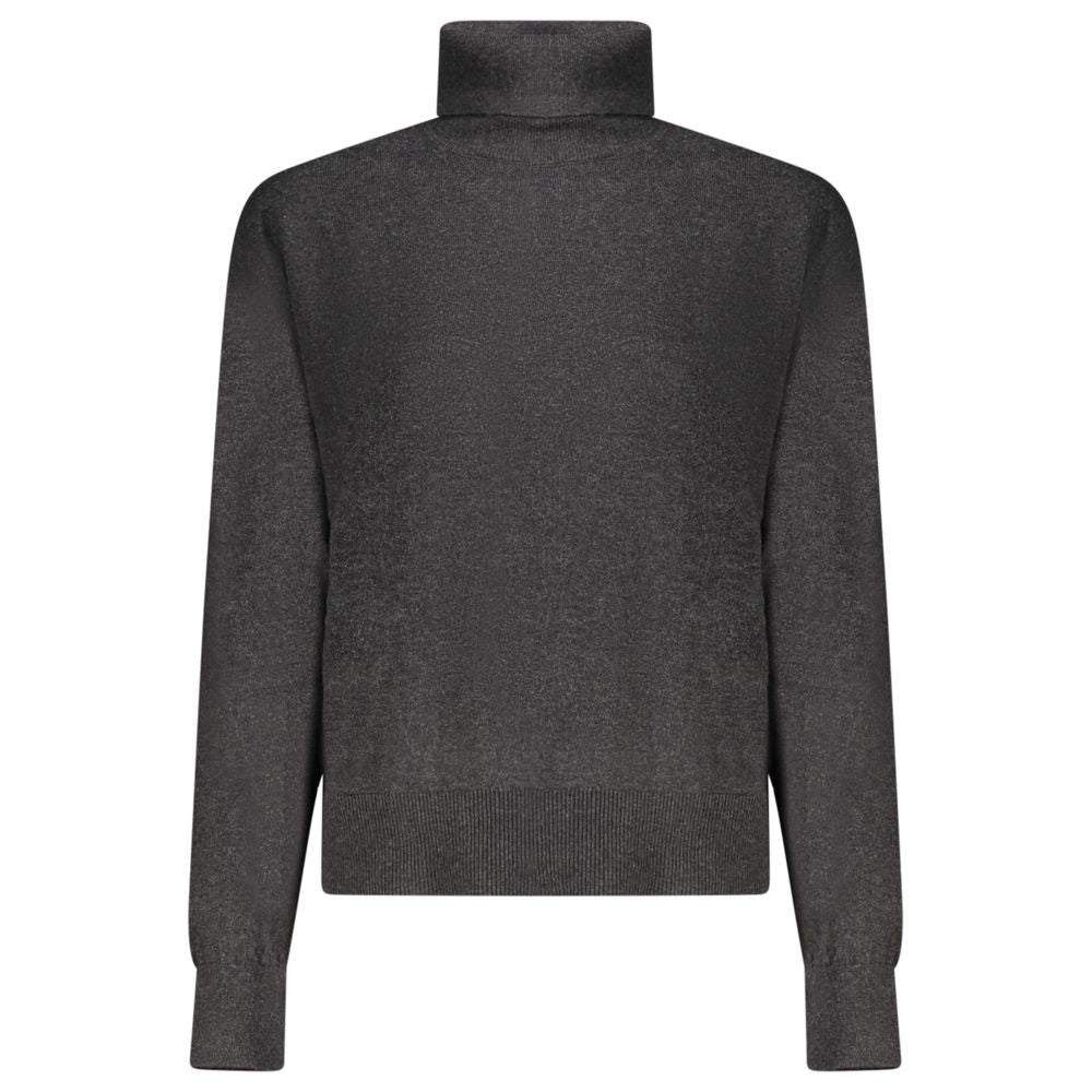 Pepe Jeans black cotton women's sweater with long sleeves and crew neckline, casual and comfortable for everyday wear.