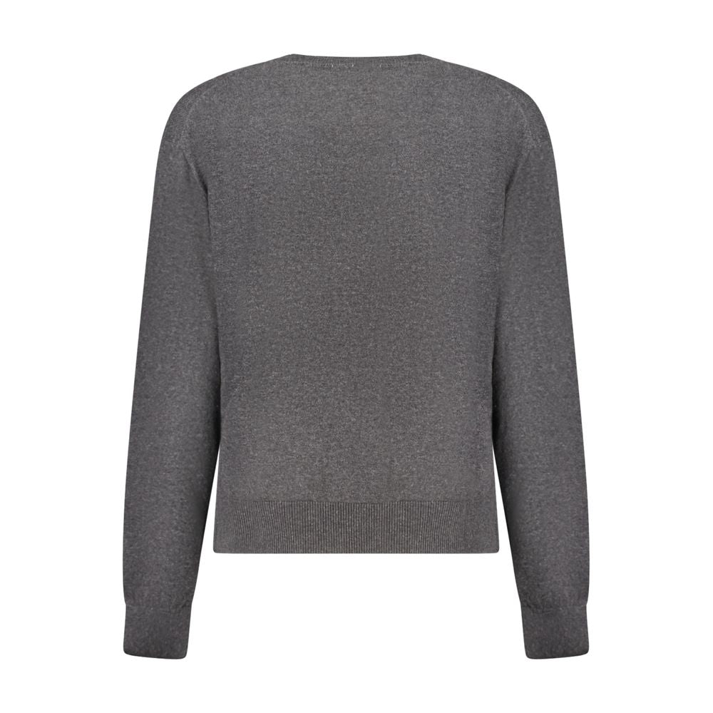 Pepe Jeans Nero cotton women’s sweater with long sleeves and crew neckline, stylish knit casual top.
