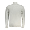 Pepe Jeans men's gray cotton sweater with ribbed cuffs and neckline, casual and comfortable for everyday wear.
