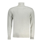 Pepe Jeans men's gray cotton sweater with ribbed cuffs and neckline, casual and comfortable for everyday wear.