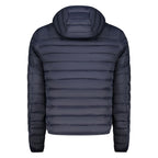 Cavalli Class Blu polyester men's jacket with a stylish design, featuring a sleek fit and modern details.