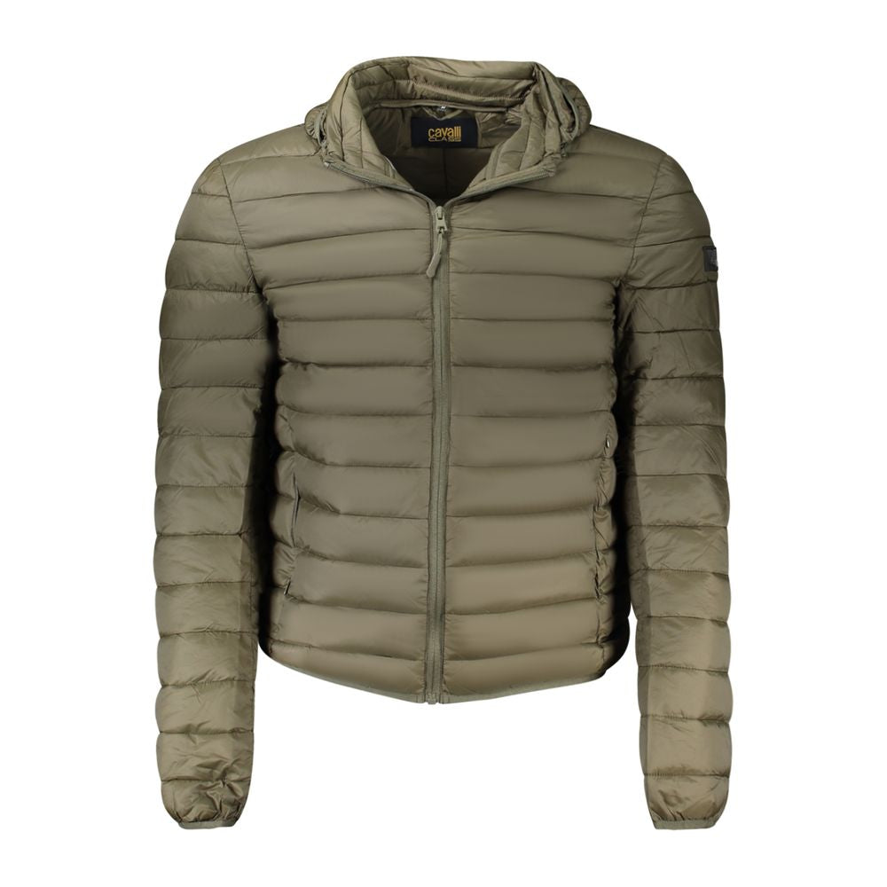Cavalli Class Verde Polyester Men's Jacket - Eljoys Fashion 