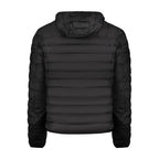 Black Cavalli Class men's polyester jacket with a sleek design, featuring a zip front and stylish collar.