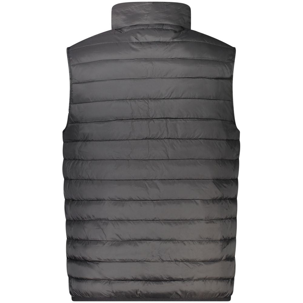 Black Cavalli Class polyester men's jacket with a sleek design and modern fit, perfect for stylish casual or semi-formal wear.