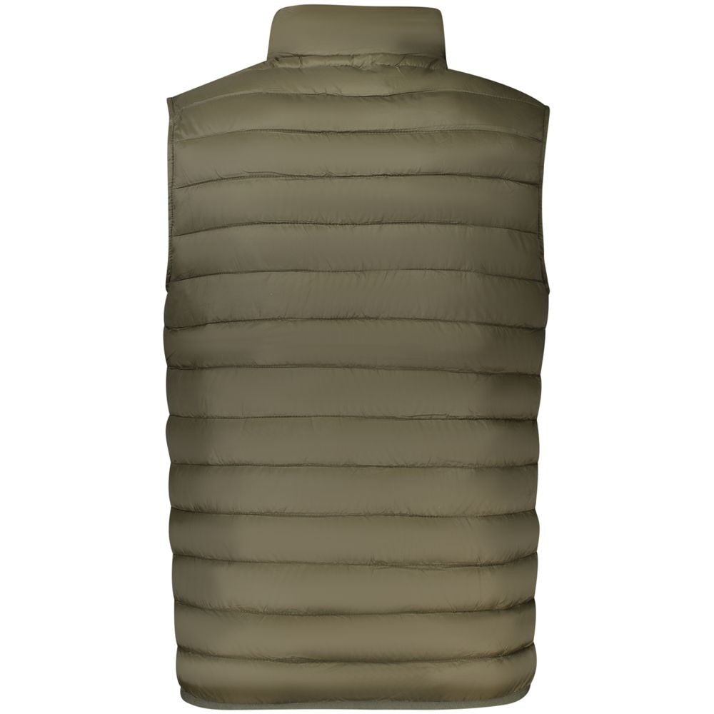 Cavalli Class Verde polyester men's jacket with a sleek design and front zipper, perfect for casual or sporty wear.