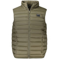 Cavalli Class Verde polyester men's jacket with a sleek design and front zipper, ideal for casual or outdoor wear.