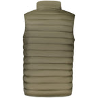 Cavalli Class Verde polyester men's jacket shown on a hanger, featuring a sleek design and full front zipper.
