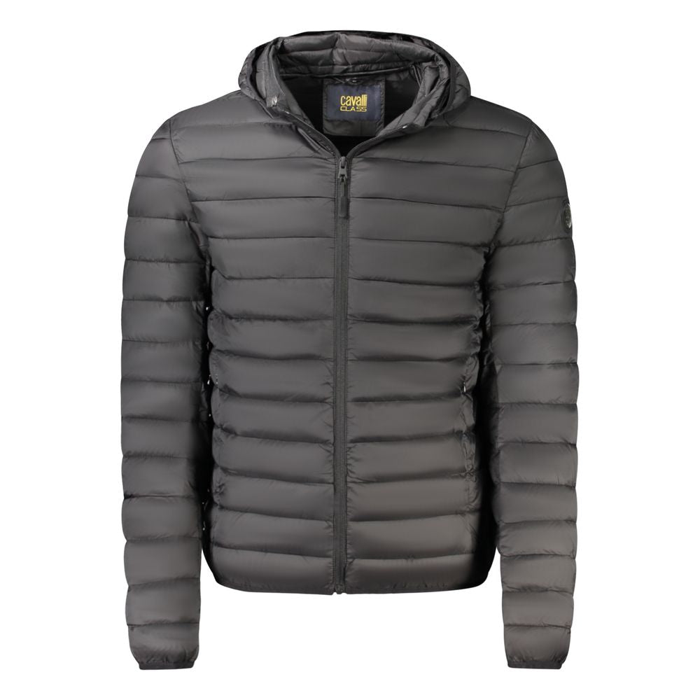 Cavalli Class Black Polyester Men's Light Jacket Cavalli Class