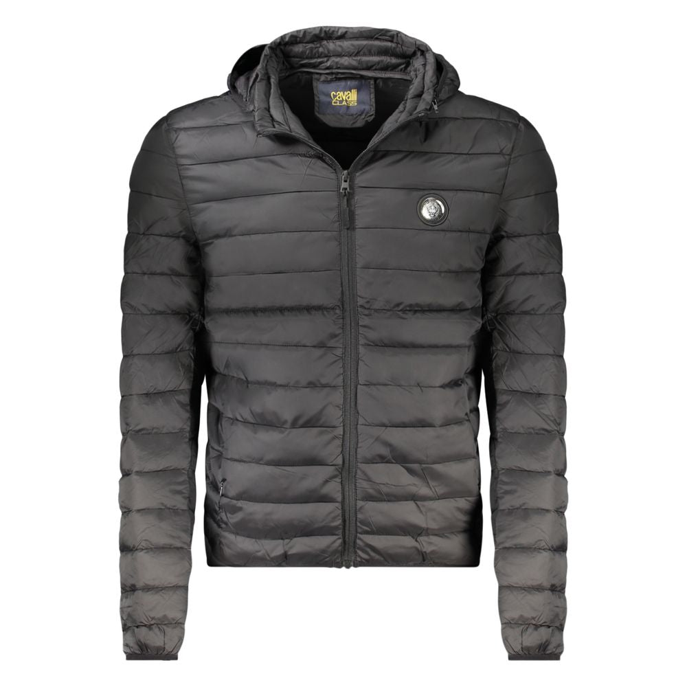 Cavalli Class Black Polyester Men's Light Jacket Cavalli Class