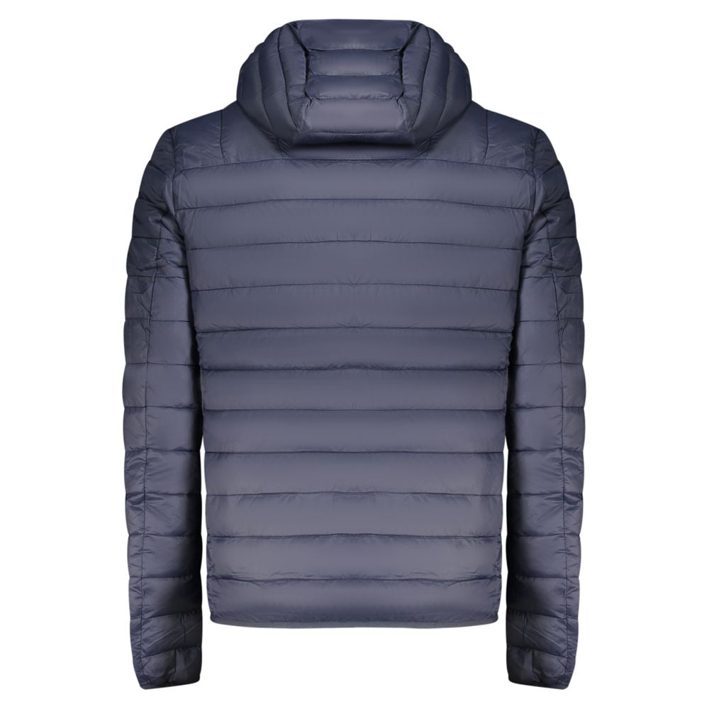 Men's Cavalli Class Blu polyester jacket with a sleek design, featuring a stylish collar and modern fit.
