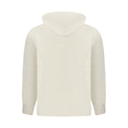 Beige cotton men's hoodie by Calvin Klein, featuring a relaxed fit and brand logo on the chest.