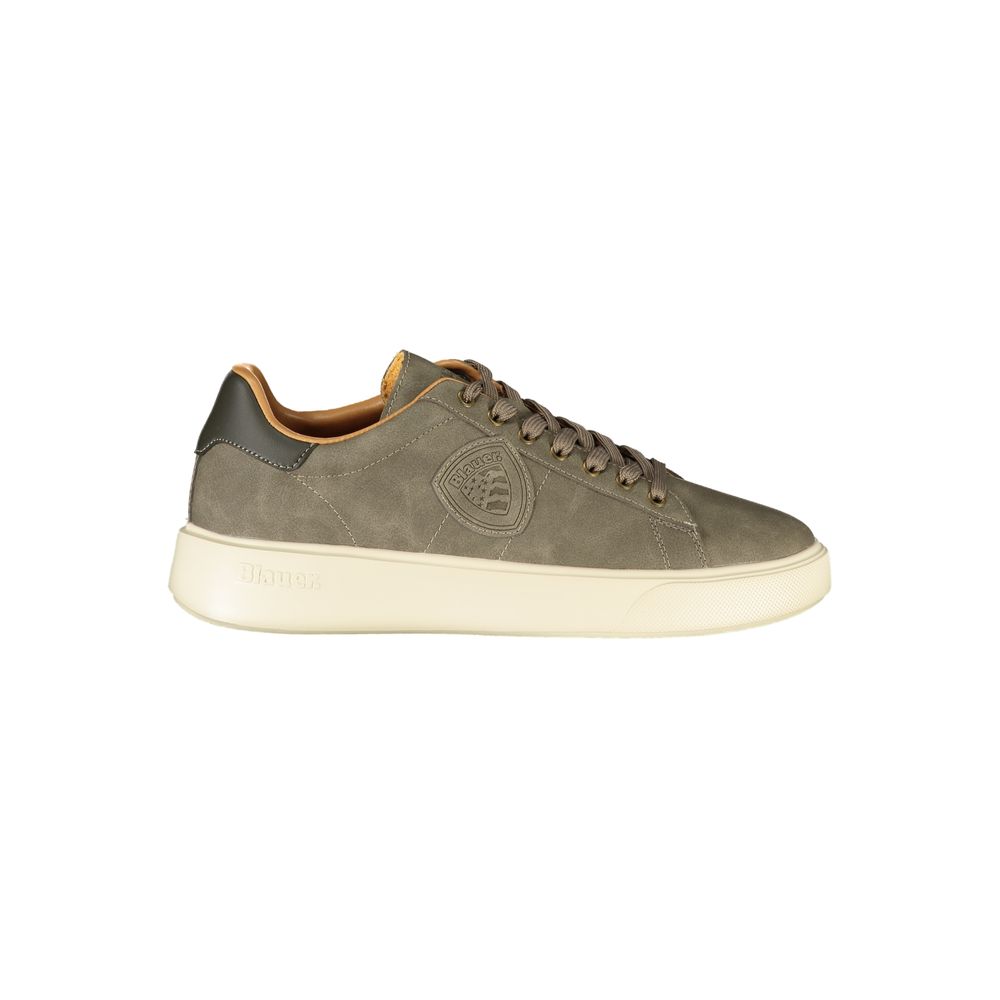 Blauer Grigio polyurethane men's sneaker with white sole and sleek design, showcasing a modern athletic footwear style.