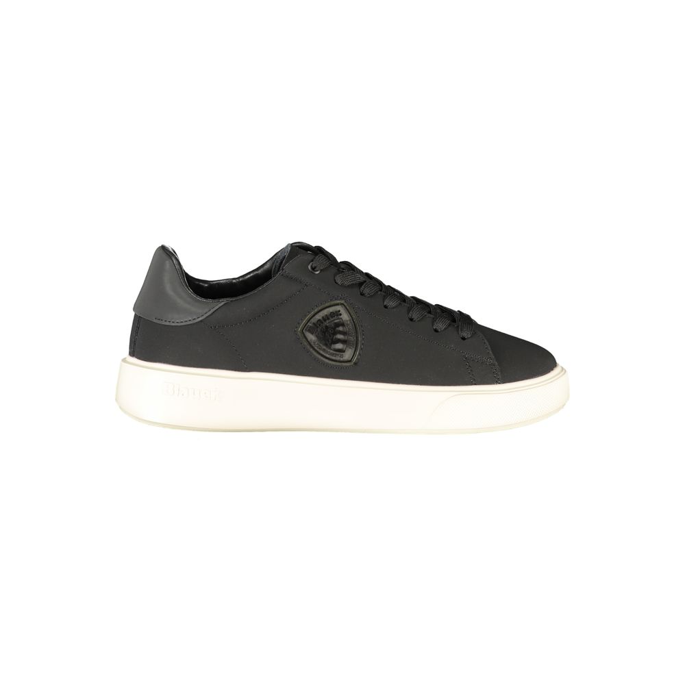 Black Blauer Nero leather men's sneaker with sleek design and lace-up closure, showcasing stylish footwear for casual wear.