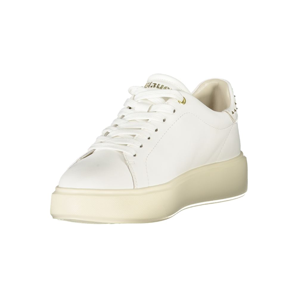 Blauer Bianco Poliuretano women's sneaker with white synthetic upper and sporty design, suitable for casual wear.