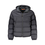 Napapijri Nero Poliammide men's jacket in black, lightweight with a high collar and front zipper, outdoor casual wear.