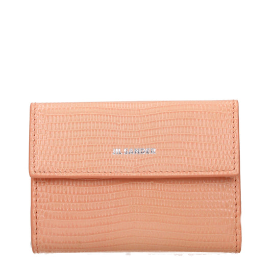 Jil Sander Pink Leather Wallet