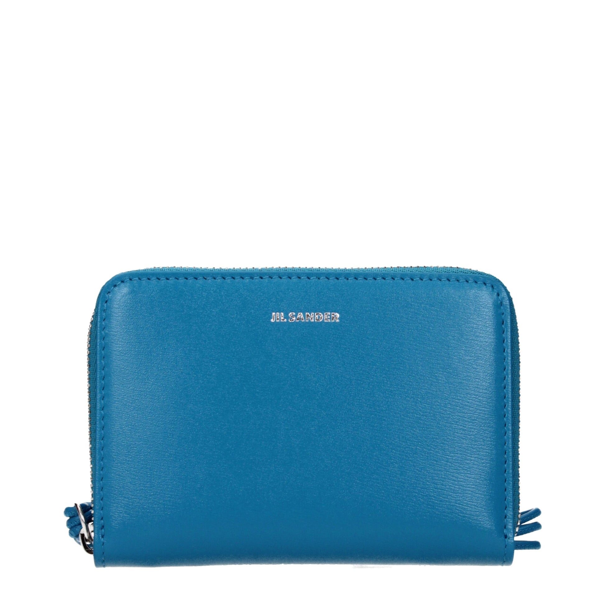Jil Sander Blue Leather Wallet Jil Sander