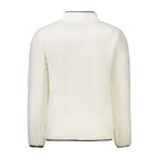 Norway 1963 white polyester men's sweatshirt, front view showing classic crew neck and casual fit, soft fabric texture.